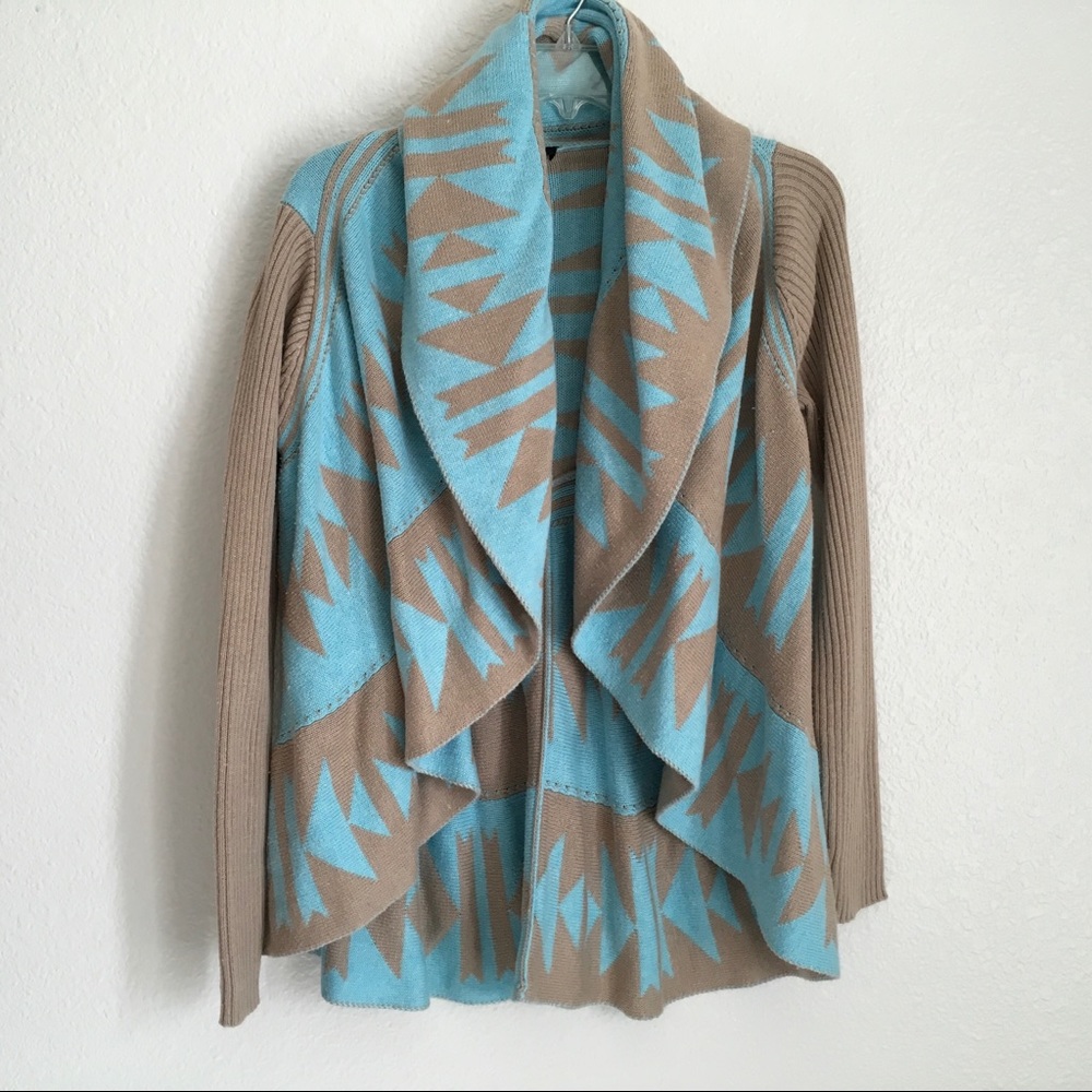 Kial Western Open Cardigan Knit Sweater